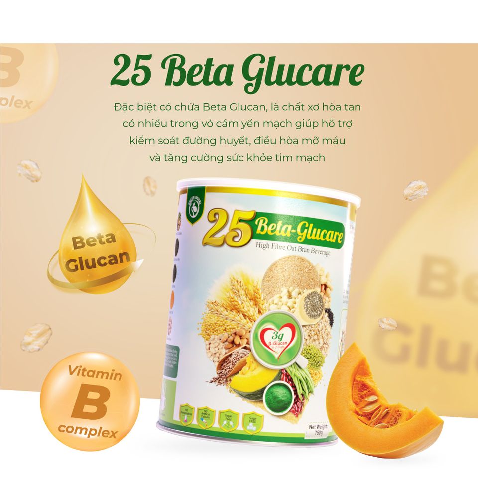 Sữa Hạt Ngũ Cốc Green Nutri 25 Beta Glucare 750g - Hỗ Trợ Ổn Định Đường Huyết & Tốt Cho Tim Mạch, Sản Phẩm Nhập Khẩu Malaysia